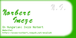 norbert incze business card